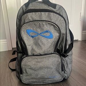 NFINITY Cheer Sparkling Silver and Blue Backpack